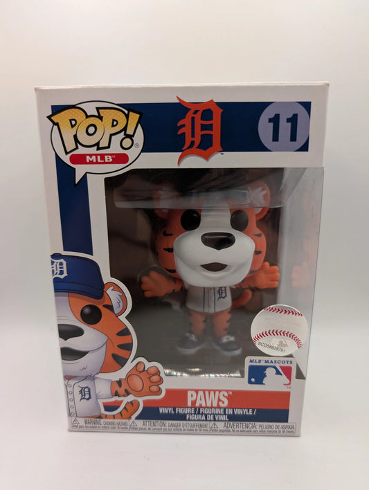 PAWS #11 Funko Pop! Sports (Vaulted) Detroit Tigers MLB Baseball RARE FRENLY BRICKS - Open 7 Days