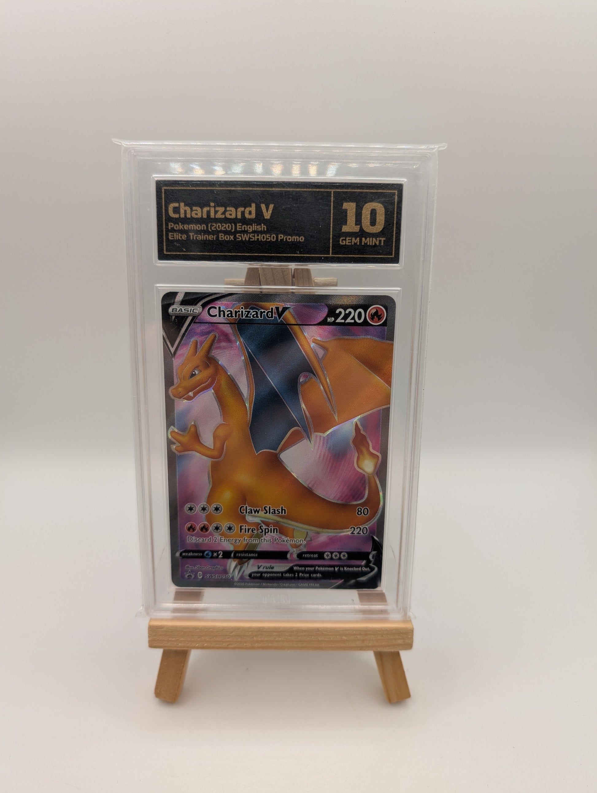 CHARIZARD V SWSH050 PSA 10 CHAMPIONS PATH ETB PROMO FRENLY BRICKS - Open 7 Days
