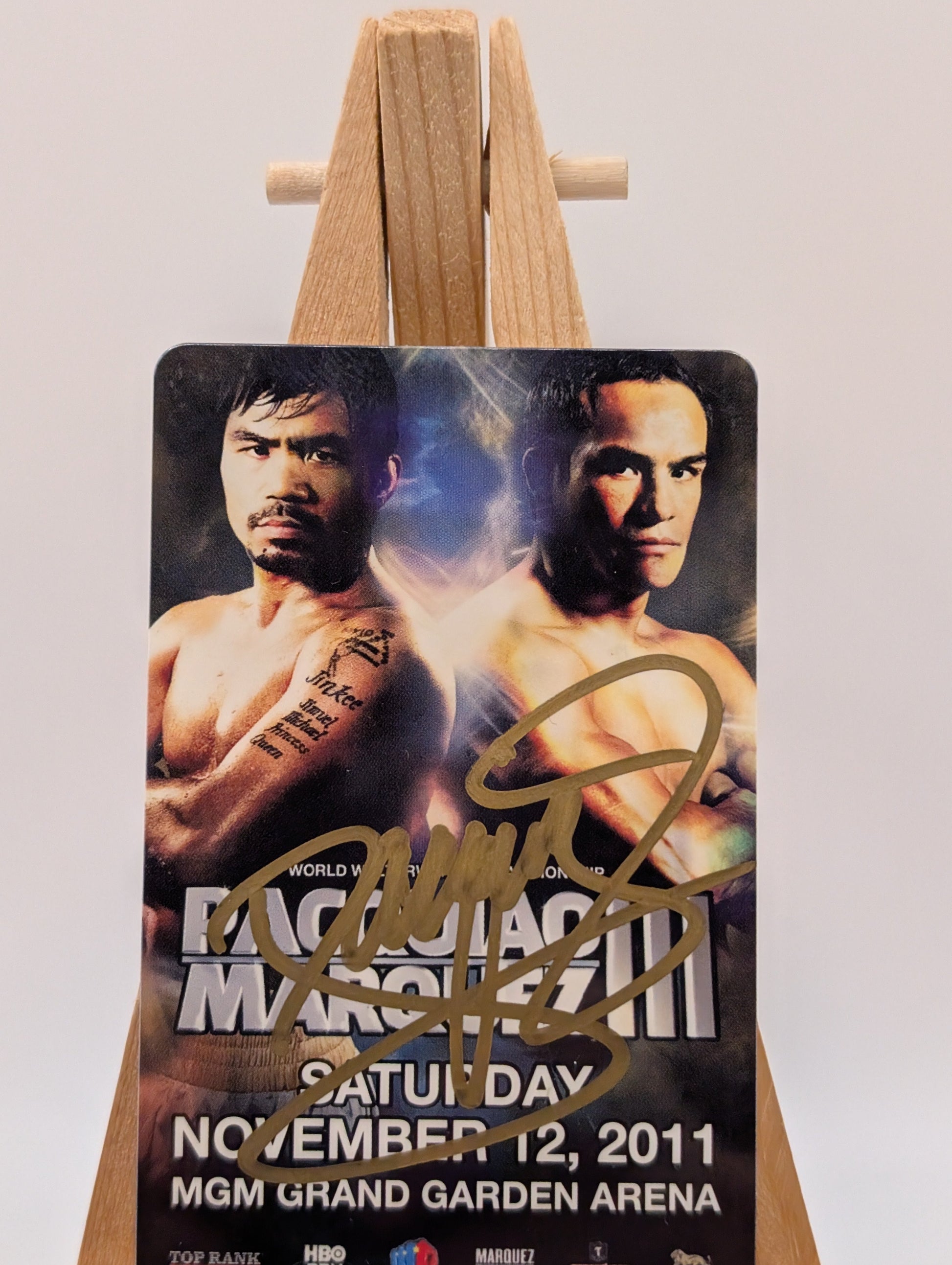 Manny Pacquiao Boxing Signed 2011  Key Card AUTO FRENLY BRICKS - Open 7 Days