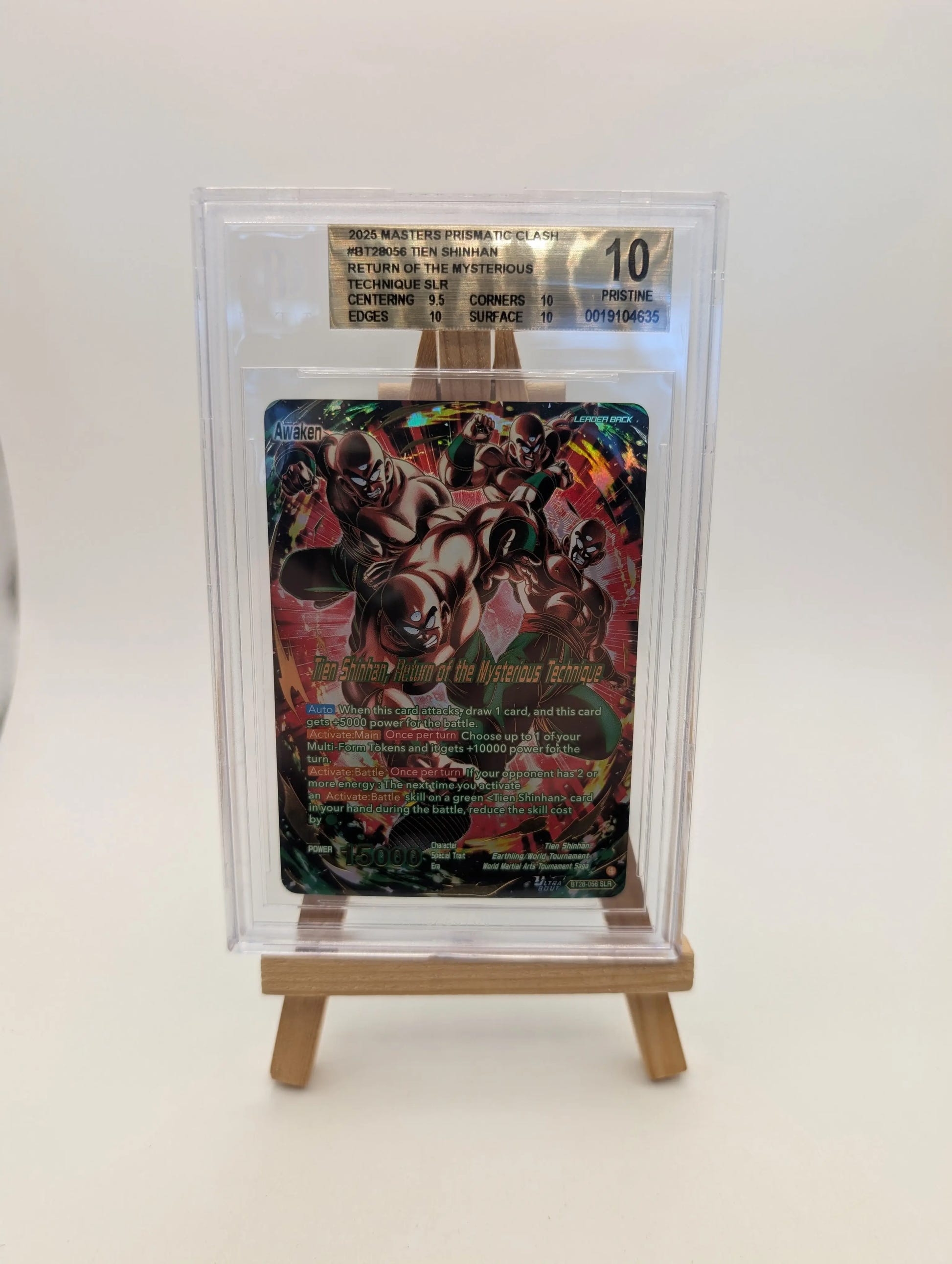 Dragon Ball Super Tien Shinhan, Return of the Mysterious Technique BT28-056 SLR BGS 10 FRENLY BRICKS - Open 7 Days image 1