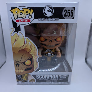 Funko Pop! Vinyl Scorpion Flaming Skull 255 Mortal Kombat X (2017) FRENLY BRICKS - Open 7 Days