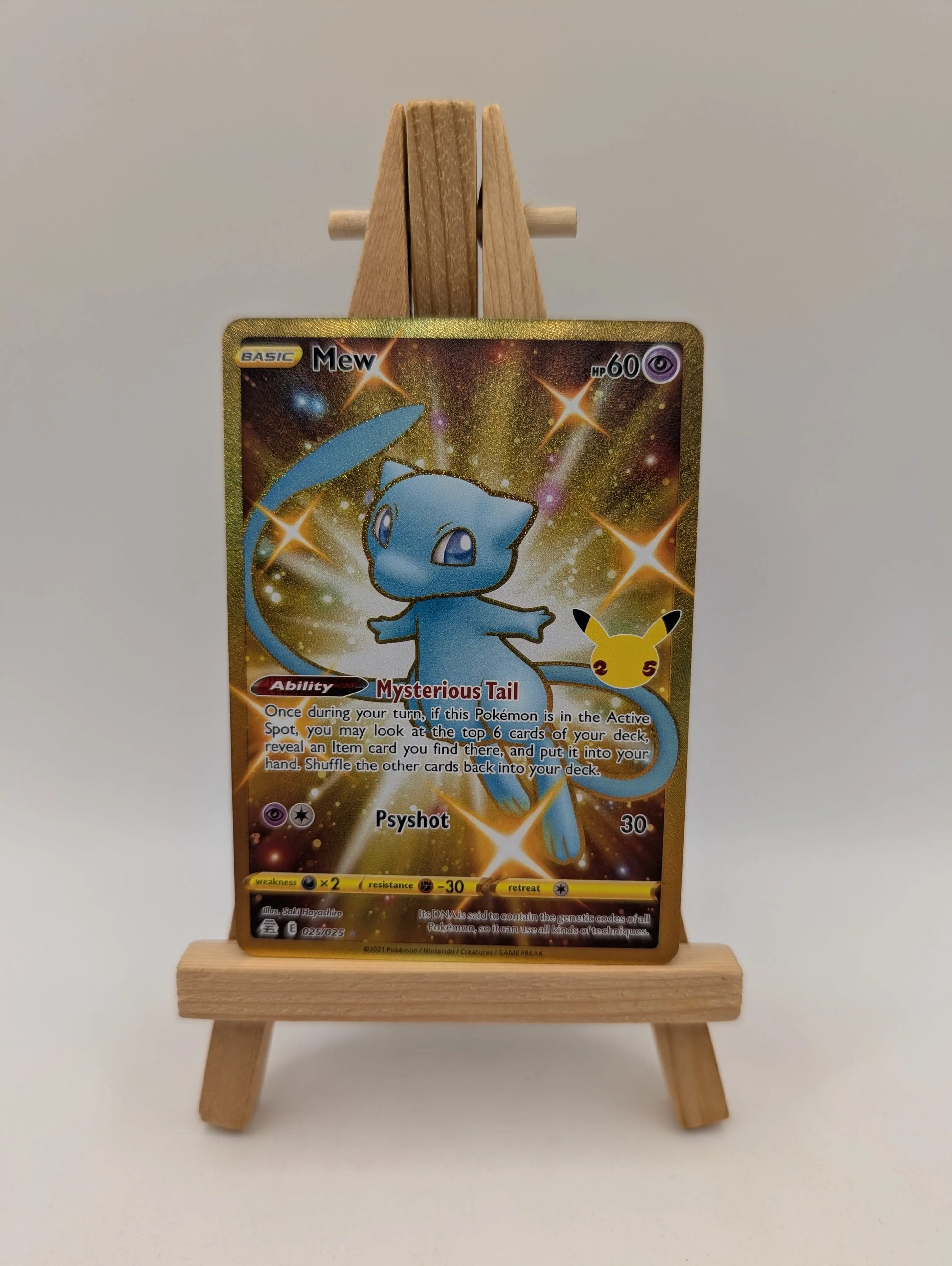 MEW 025/025 HOLO RARE CELEBRATIONS POKEMON FRENLY BRICKS - Open 7 Days image 1