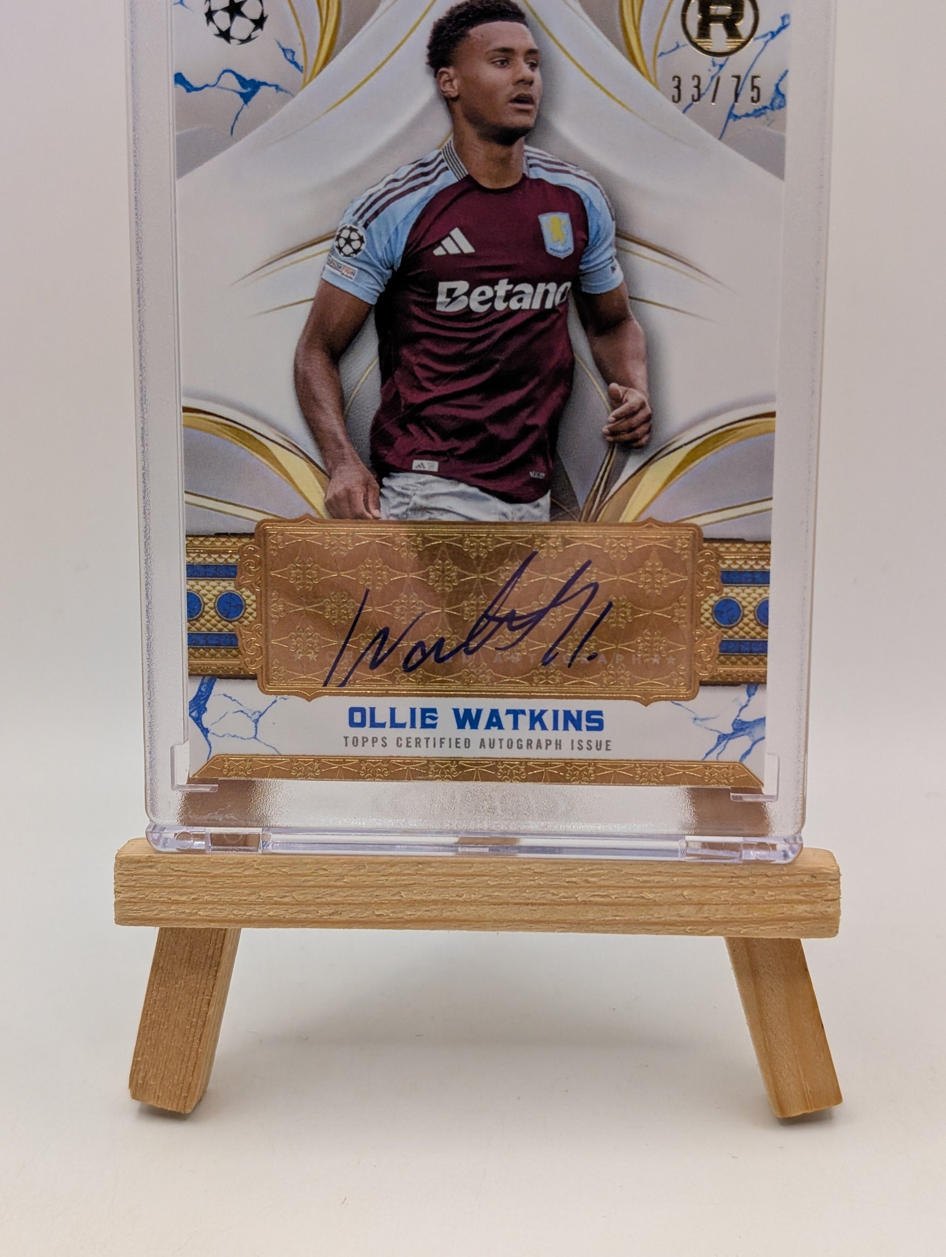 2025 Topps Reverence UCC UEFA ASTON VILLA OLLIE WATKINS Sealed Auto /75