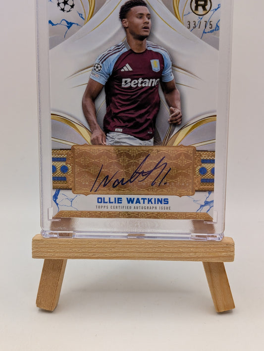 2025 Topps Reverence UCC UEFA ASTON VILLA OLLIE WATKINS Sealed Auto /75