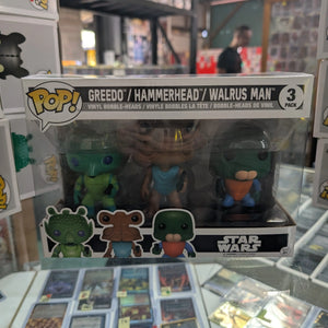 Funko Pop Star Wars Greedo, Hammerhead, Walrus Man 3pk Vinyl Figure FRENLY BRICKS - Open 7 Days