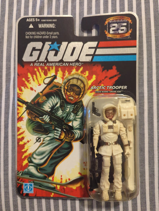 NEW MOC 2007 HASBRO GI JOE 25TH ANNIVERSARY SNOW JOB ARCTIC TROOPER FOIL CARD FRENLY BRICKS - Open 7 Days