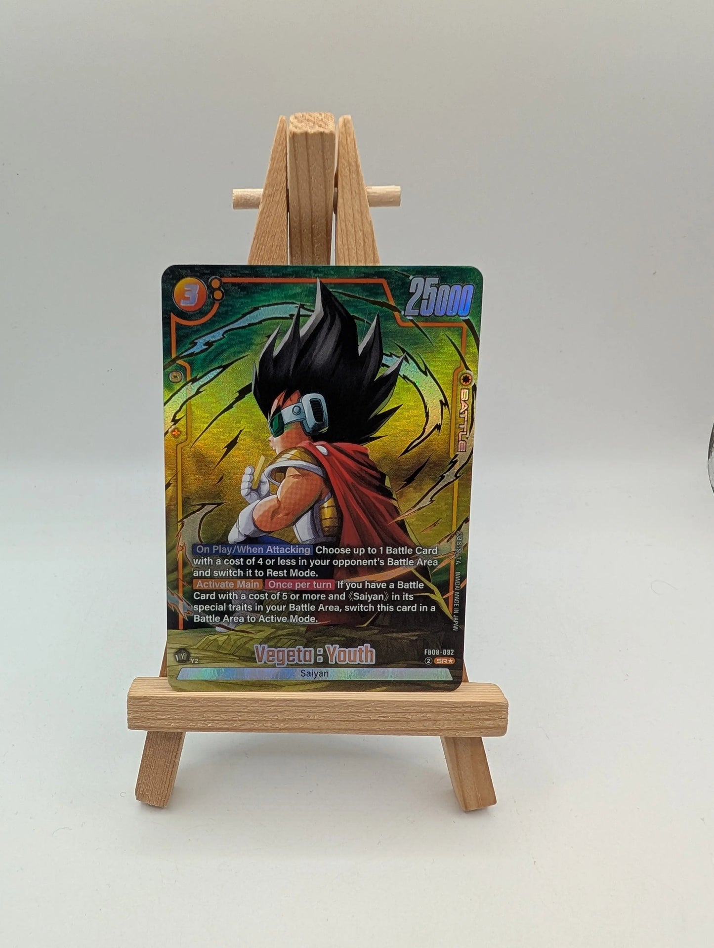 Vegeta : Youth (Alternate Art) | FB08-092 Super Rare | Saiyan's Pride | NM FRENLY BRICKS - Open 7 Days