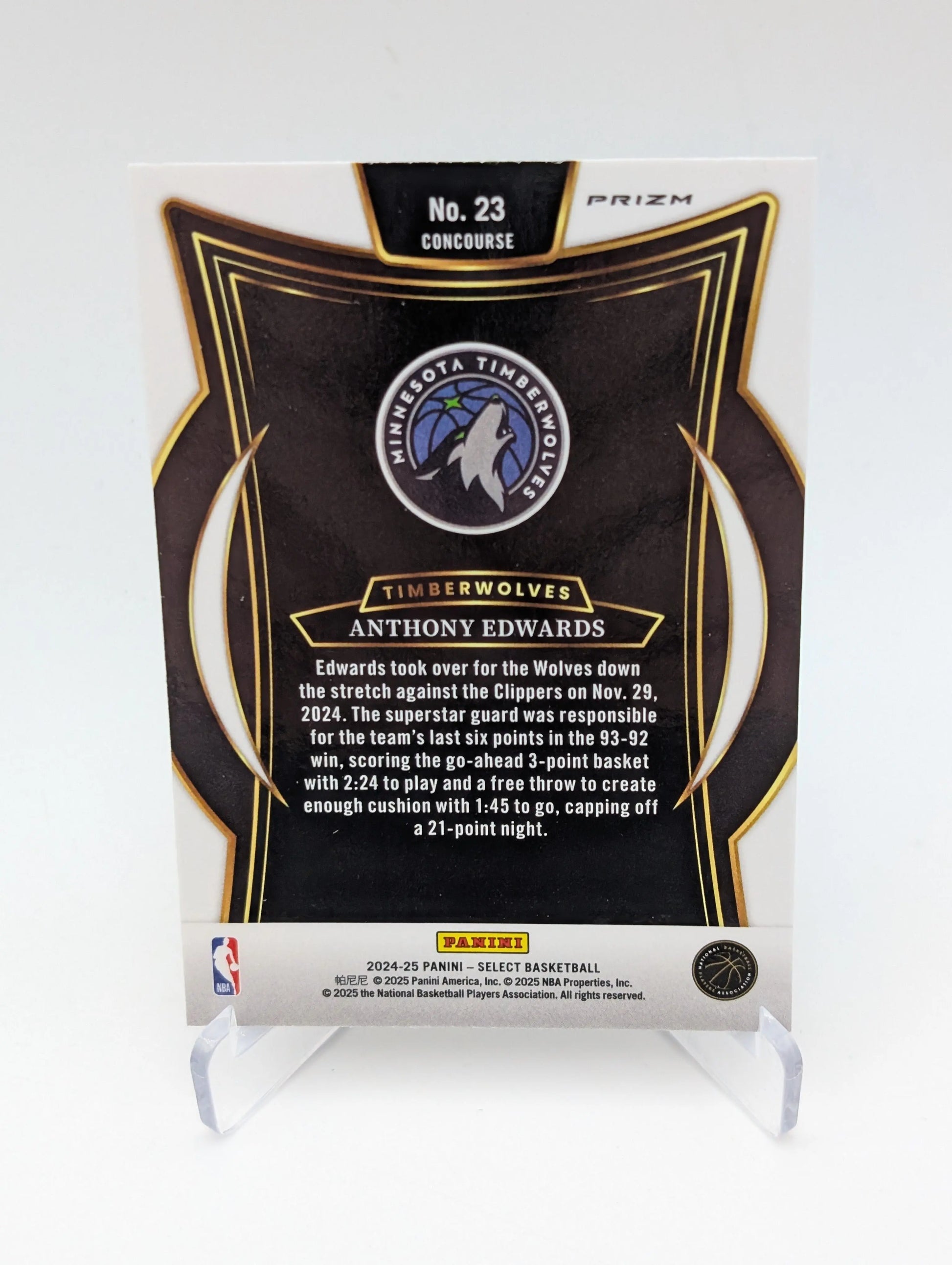 Anthony Edwards 2024-2025 Elephant Select Prizm Case Hit Concourse FRENLY BRICKS - Open 7 Days