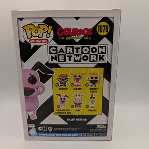 Funko Pop! Special Ed Cartoon Network #1070 Courage the Cowardly Dog Flocked