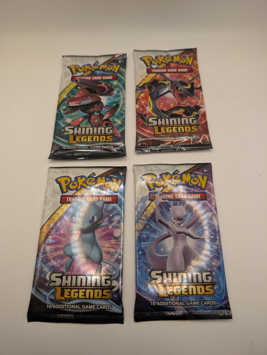 Pokemon Shining Legends Booster Packs Art Set x4 New & Sealed Sun Moon FRENLY BRICKS - Open 7 Days