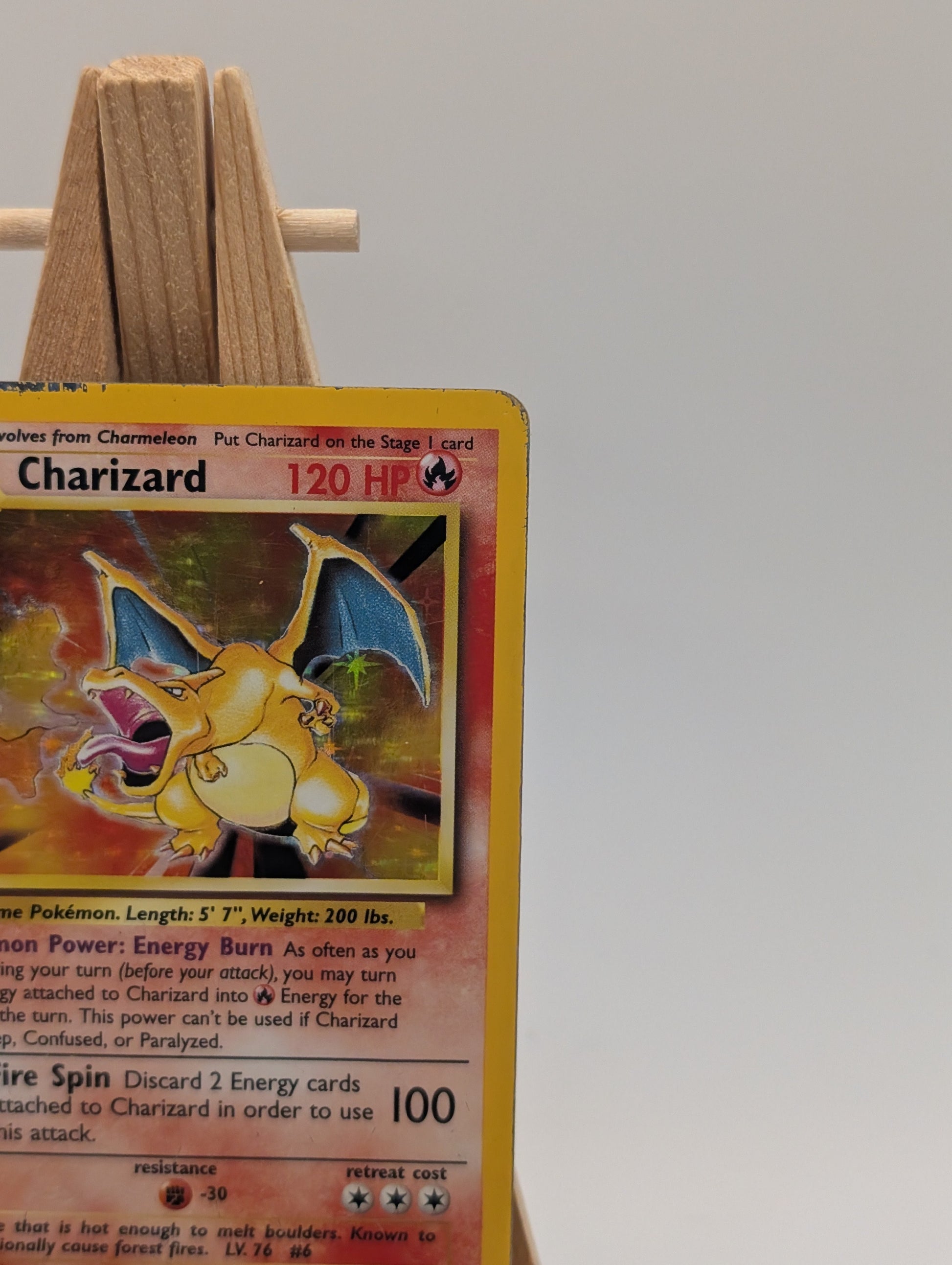 Pokémon Base Set Charizard Holo Card 4/102 FRENLY BRICKS - Open 7 Days