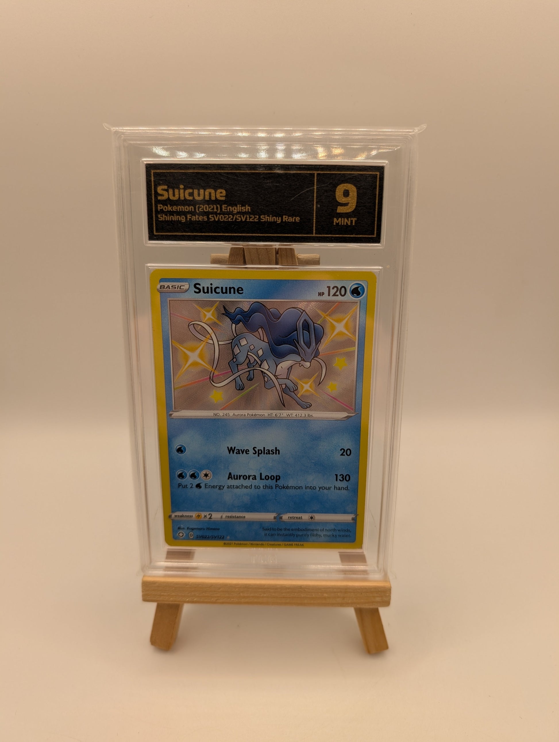 2021 Pokemon SWSH Suicune Holo Shining Fates #SV022 Graded 9 FRENLY BRICKS - Open 7 Days