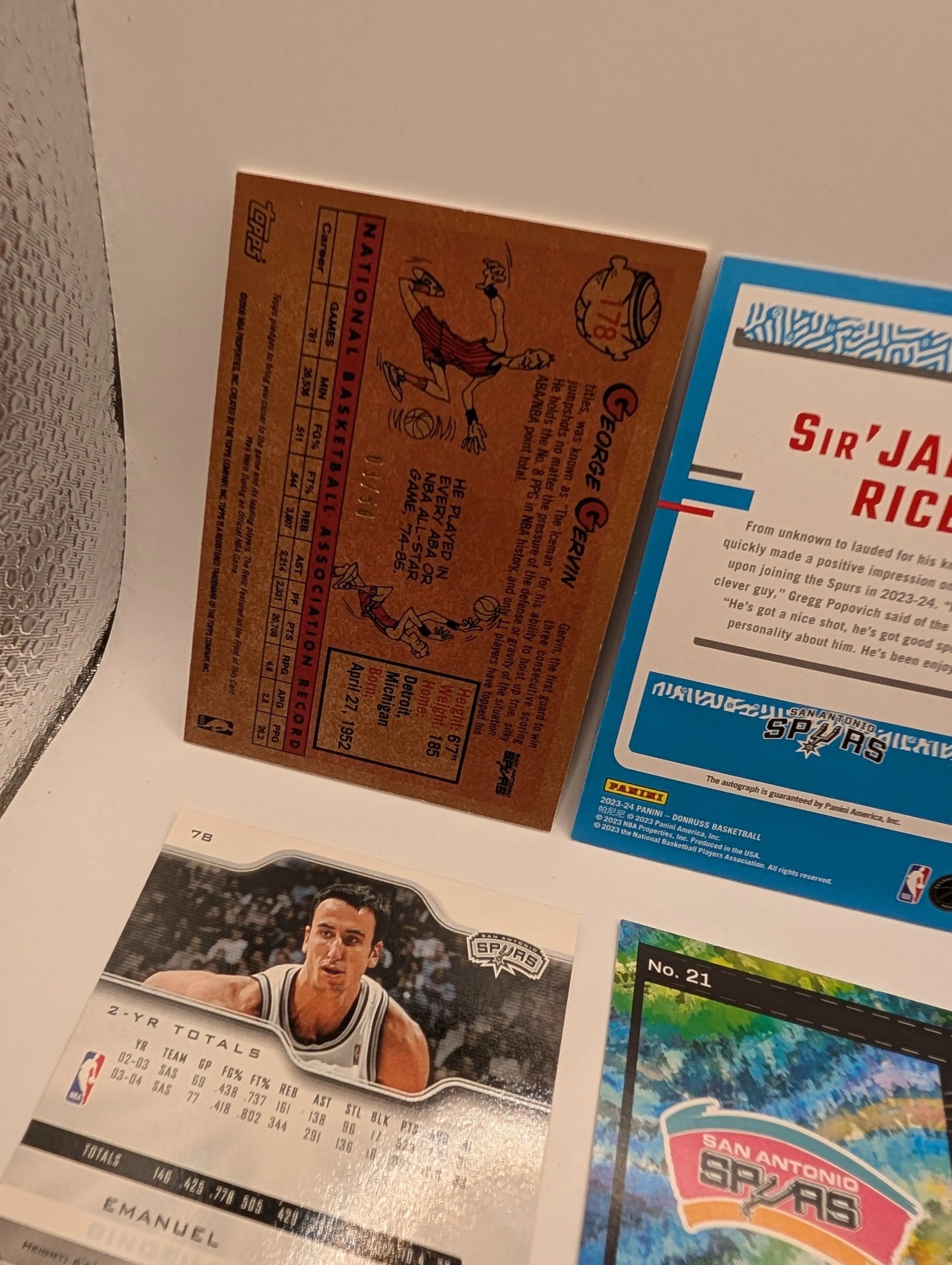 San Antonio Spurs NBA Basketball Card Lot, Rookies, Patch, Auto, George Gervin FRENLY BRICKS - Open 7 Days