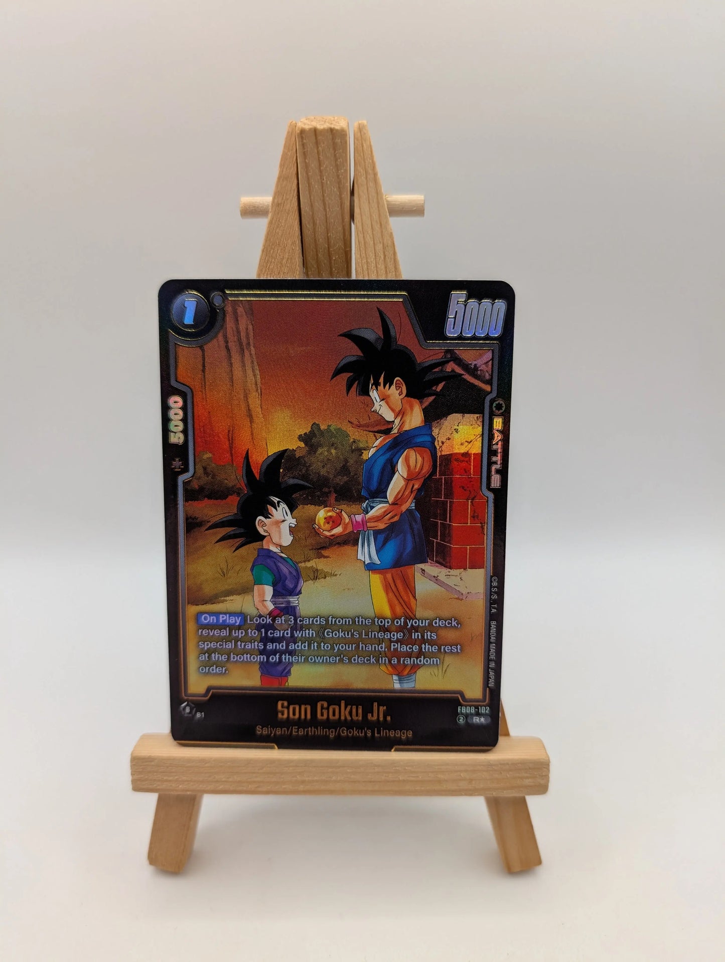 Son Goku Jr. FB08-102	Alternate Art Saiyan's Pride Dragon Ball English Card FRENLY BRICKS - Open 7 Days