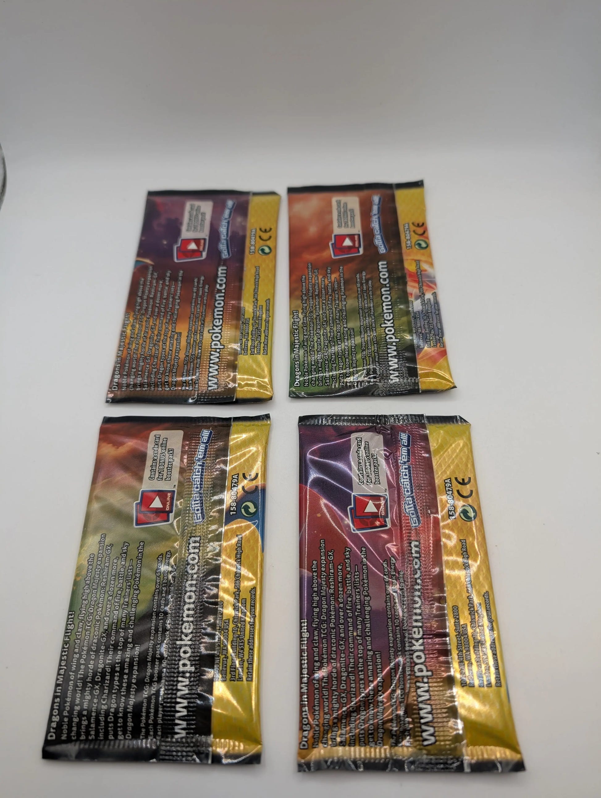 Pokémon TCG Dragon Majesty Booster Pack Art Sets (4 Packs) Sealed, photo 3 image 3