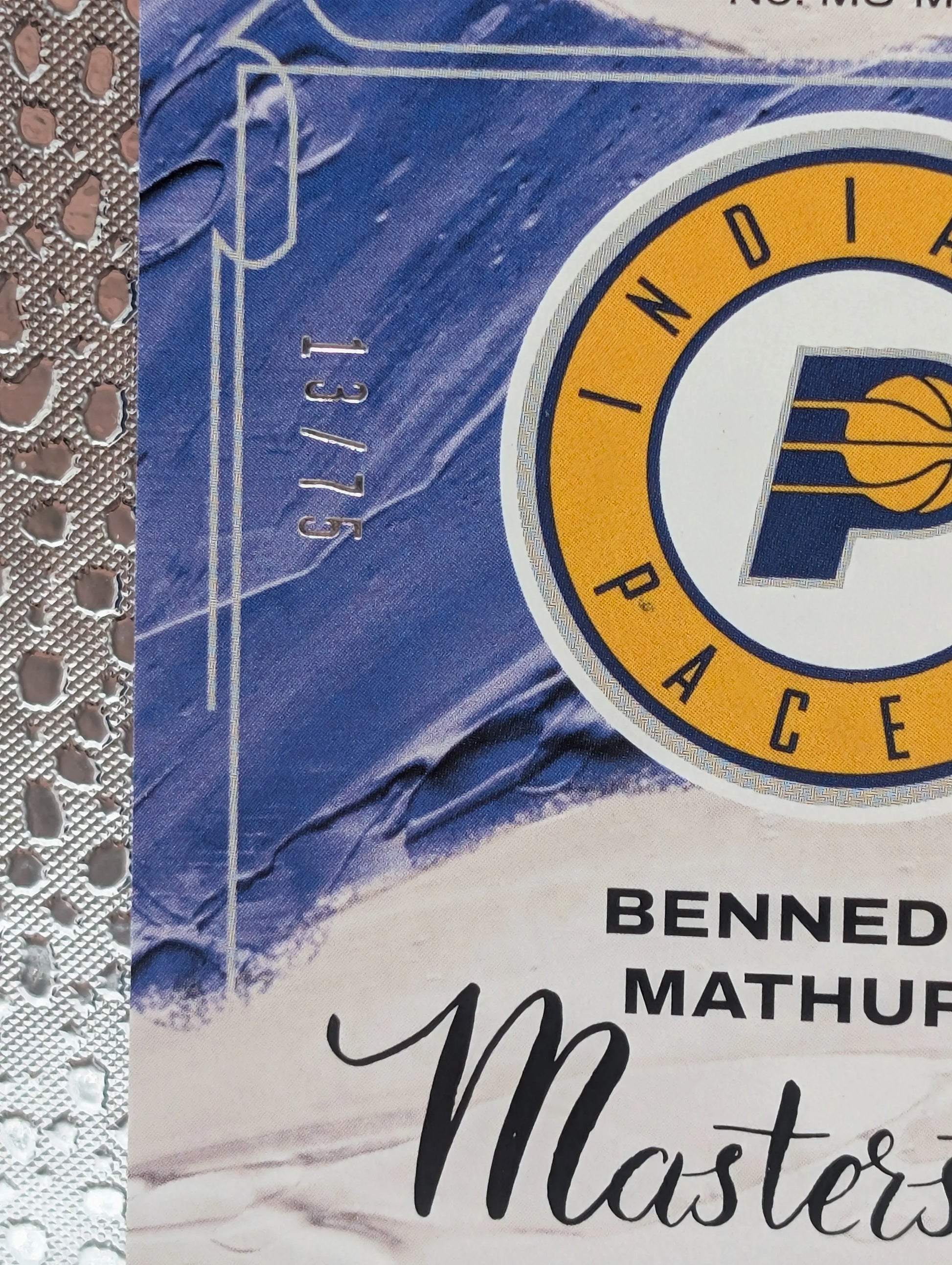 2024-25 Panini Court Kings Bennedict Mathurin Masterstrokes Auto Ruby /75 FRENLY BRICKS - Open 7 Days