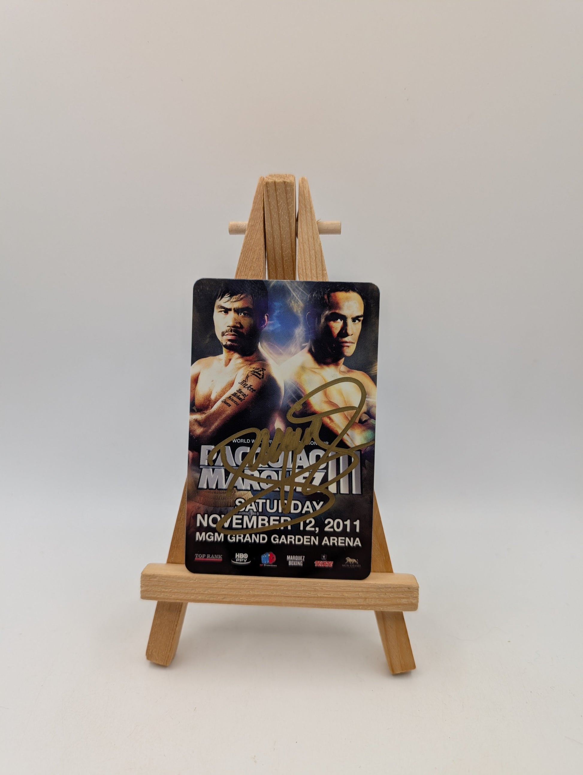 Manny Pacquiao Boxing Signed 2011  Key Card AUTO FRENLY BRICKS - Open 7 Days