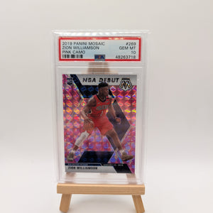 2019 Panini Mosaic Zion Williamson Rookie Pink Camo Prizm PSA 10 FRENLY BRICKS - Open 7 Days