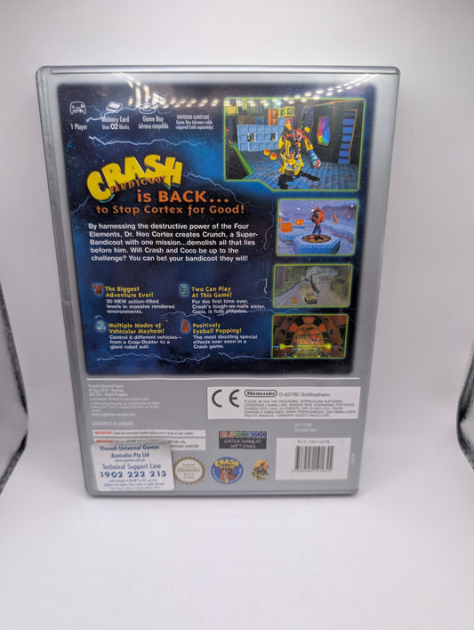 Crash Bandicoot The Wrath Of Cortex GameCube Nintendo - Complete Players Choice FRENLY BRICKS - Open 7 Days