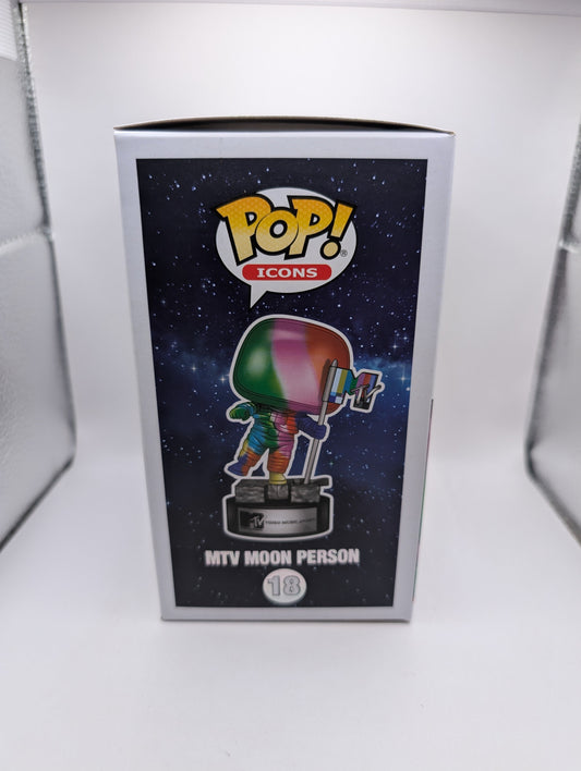 FUNKO POP VINYL ICONS MTV MUSIC TV 18 MTV MOON PERSON RAINBOW FRENLY BRICKS - Open 7 Days