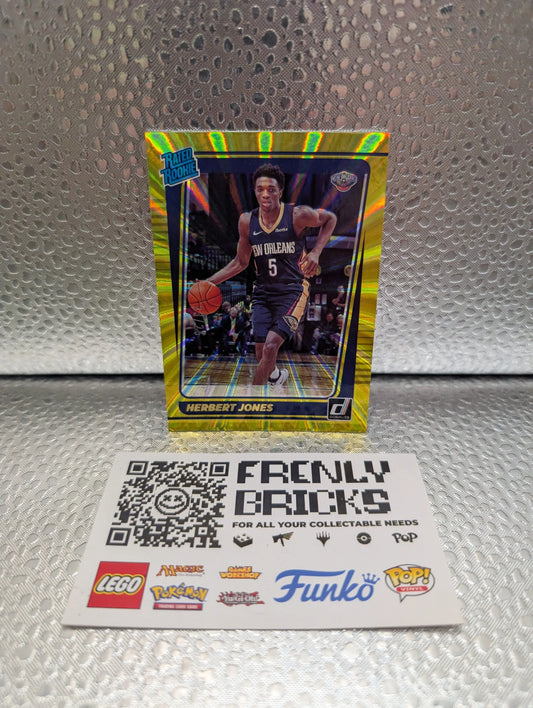 HERBERT JONES 2021-22 Panini Donruss Rated Rookie Yellow Laser #/25 RC FRENLY BRICKS - Open 7 Days