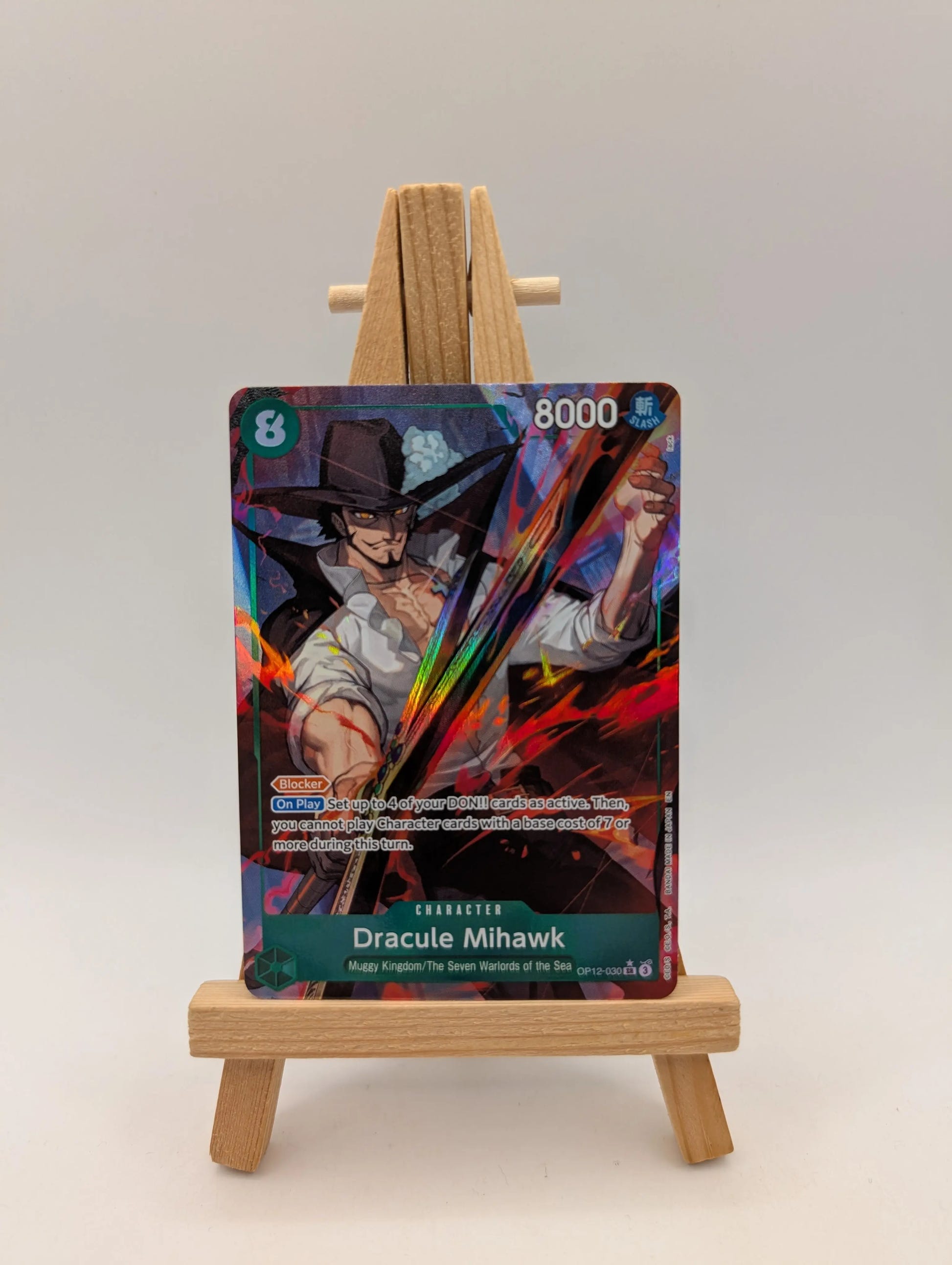 One Piece TCG, Dracule Mihawk OP12-030 SR (Alt Art AA) FRENLY BRICKS - Open 7 Days image 1