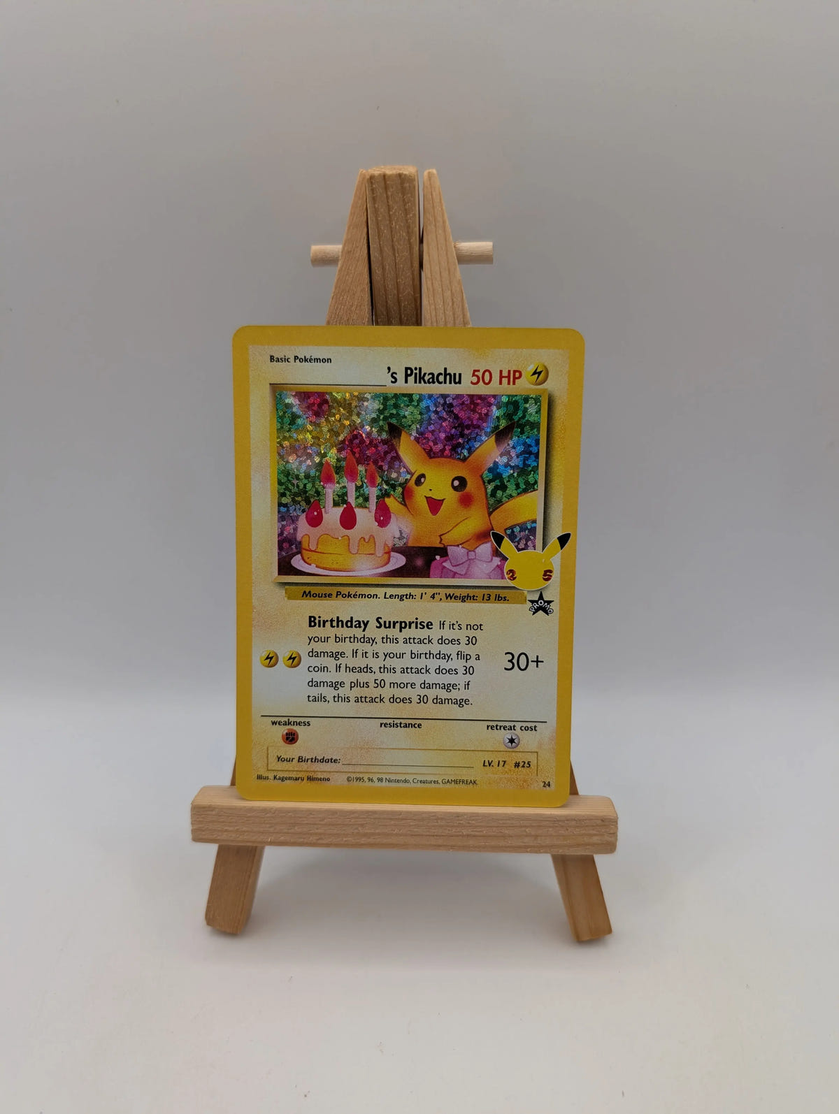 Birthday Pikachu 24 - Celebrations 25th - Holo Rare - NM - Pokemon TCG Card FRENLY BRICKS - Open 7 Days image 1