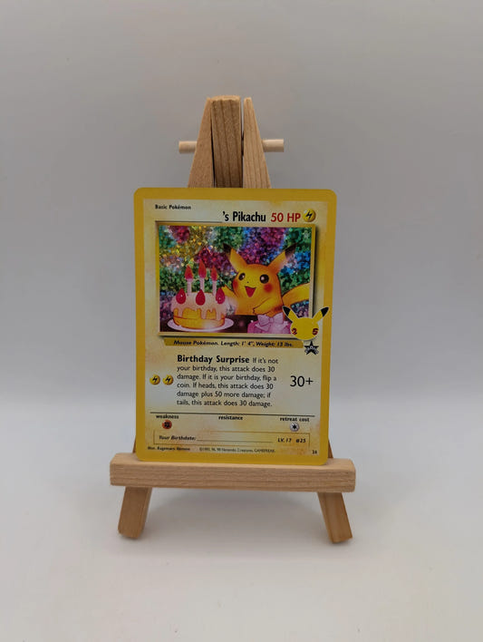 Birthday Pikachu 24 - Celebrations 25th - Holo Rare - NM - Pokemon TCG Card FRENLY BRICKS - Open 7 Days