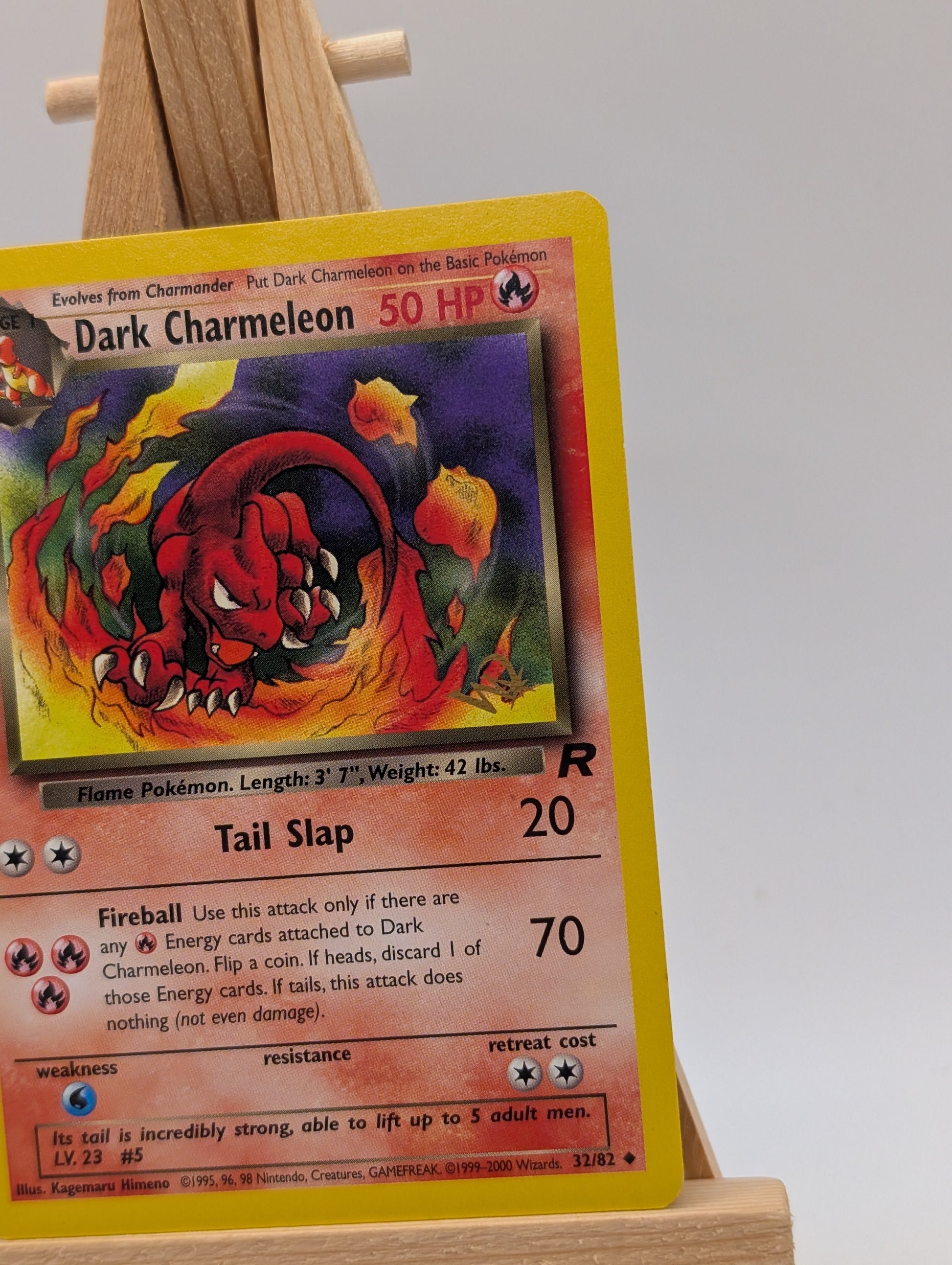 Pokemon - Dark Charmeleon - Team Rocket - W Stamp 32/82 WOTC FRENLY BRICKS - Open 7 Days