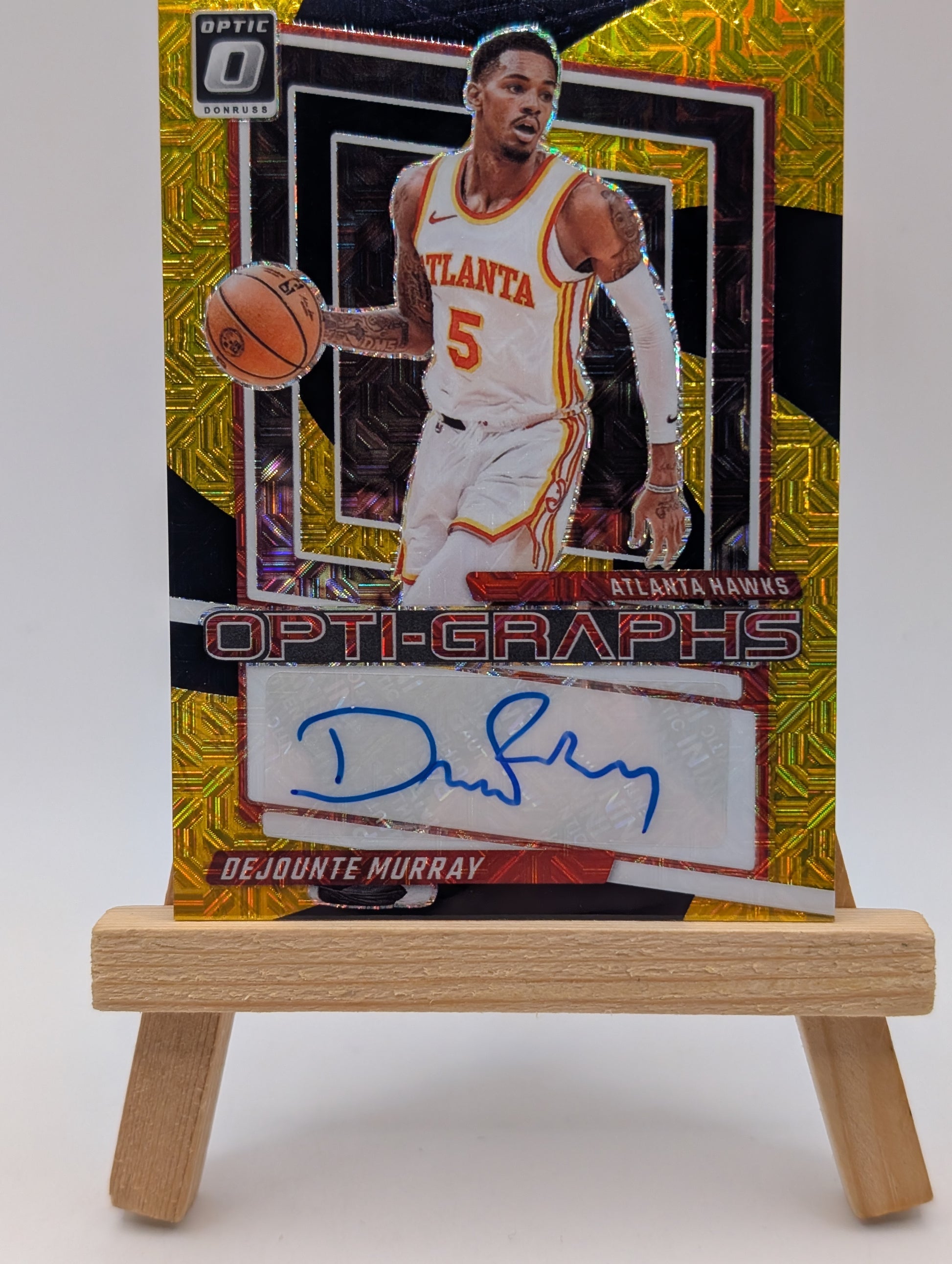 2023-24 Donruss Optic Opti-Graphs #OG-MUR Dejounte Murray Black Gold Mojo /8 SSP