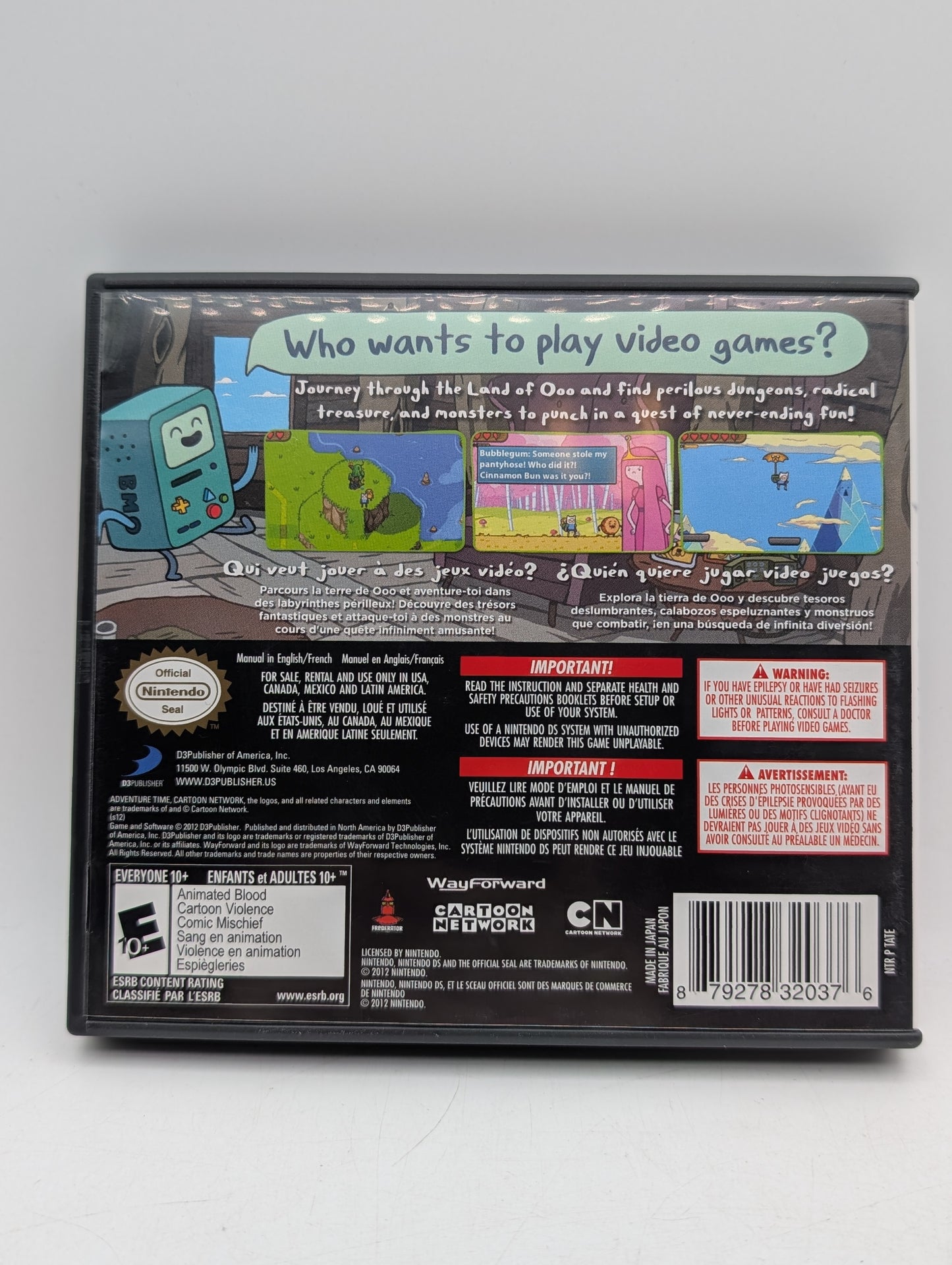 Adventure Time Hey Ice King! Nintendo DS Game Complete with Manual