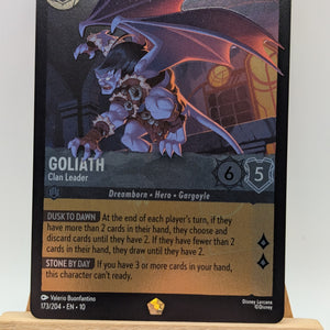 Disney Lorcana Whispers In The Well. Goliath - Clan Leader FOIL 173/204 FRENLY BRICKS - Open 7 Days