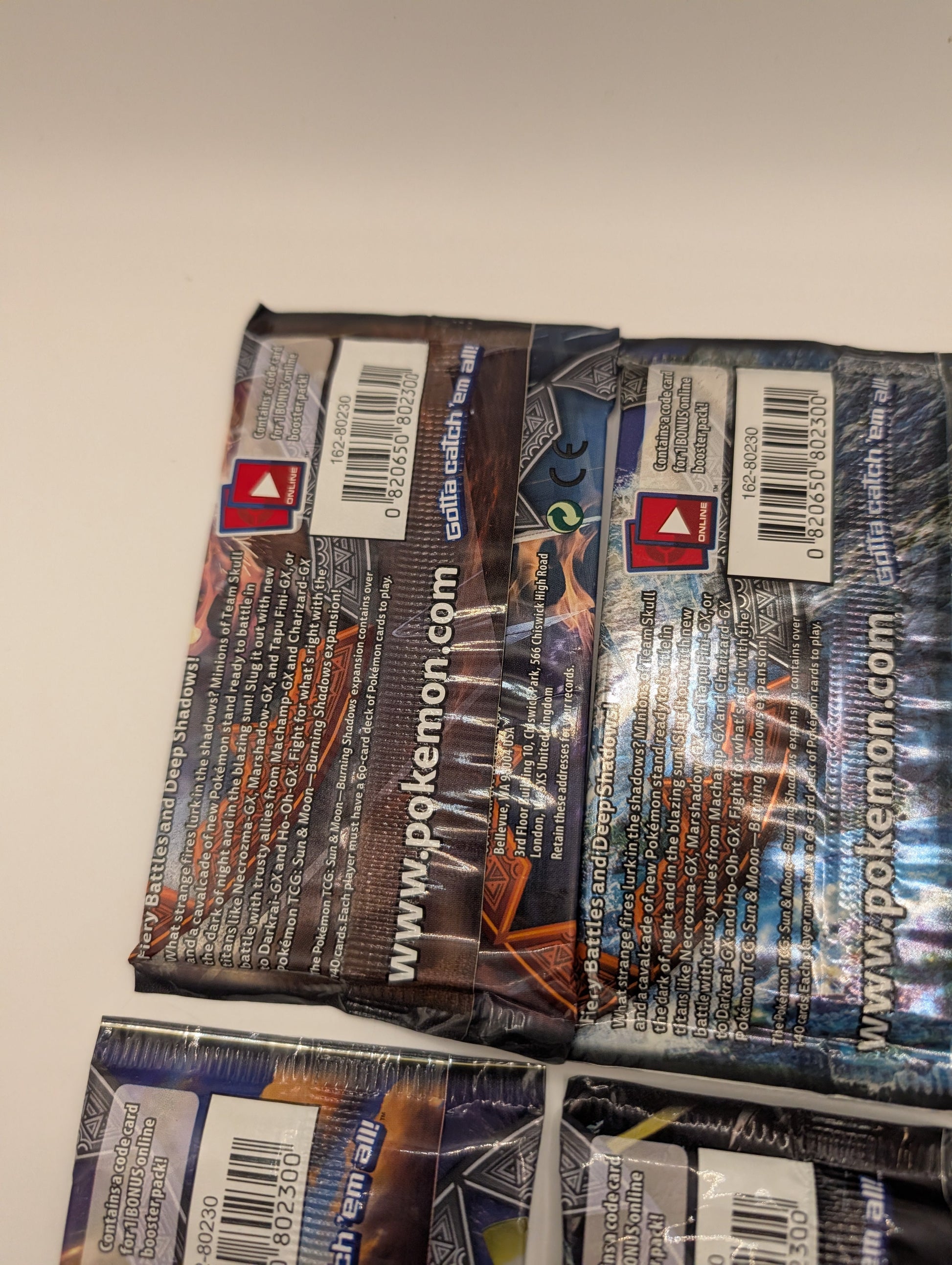 POKEMON TCG BURNING SHADOWS BOOSTER PACKS COMPLETE ART SET 4 SEALED PACKS NEW FRENLY BRICKS - Open 7 Days