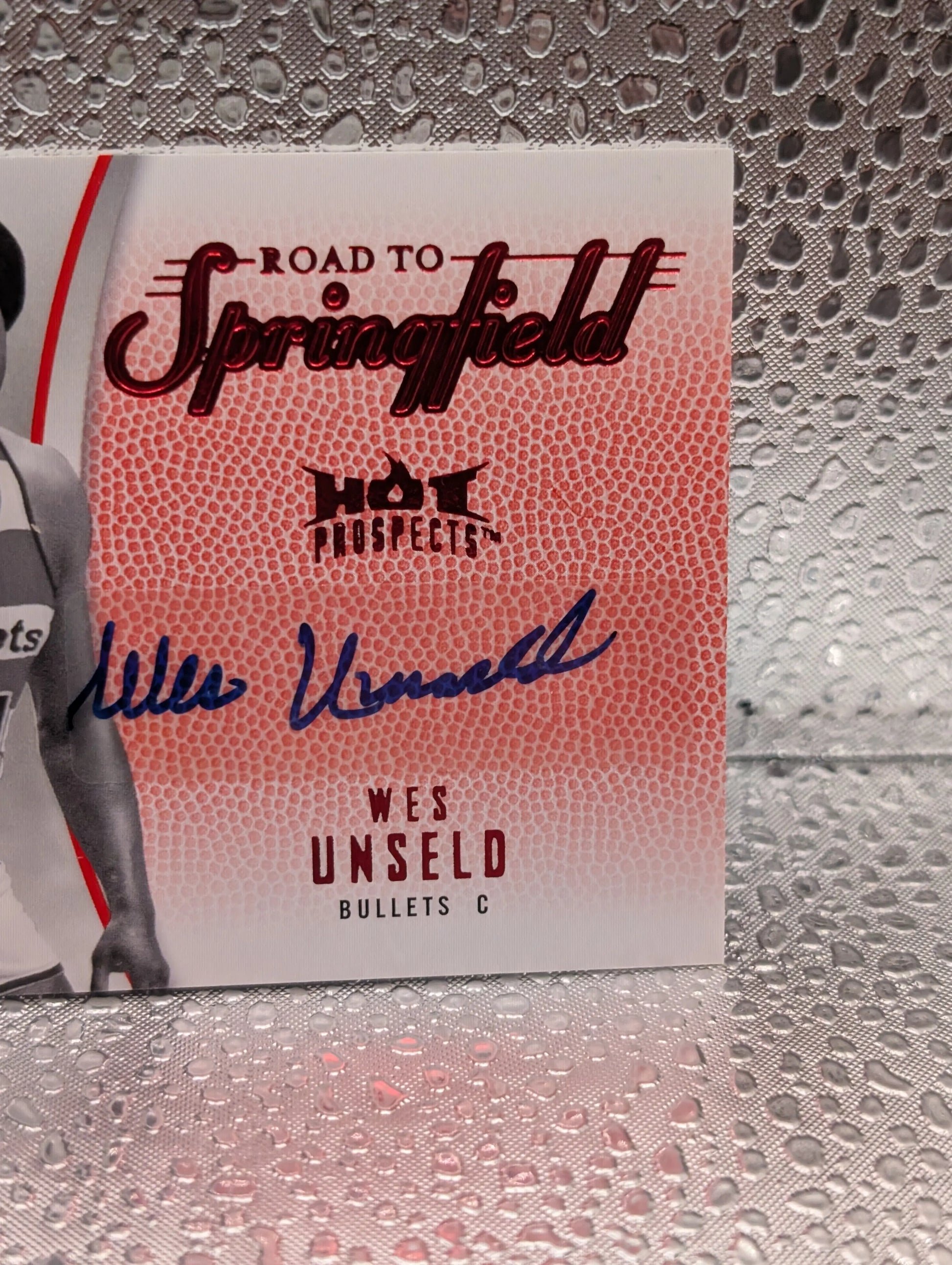2008-09 Hot Prospects Fleer Wes Unseld Road to Springfield 5/5 Autograph FRENLY BRICKS - Open 7 Days