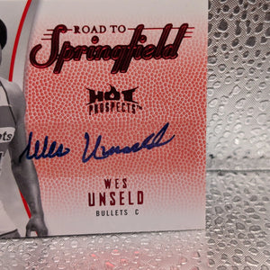 2008-09 Hot Prospects Fleer Wes Unseld Road to Springfield 5/5 Autograph FRENLY BRICKS - Open 7 Days