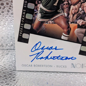2021-22 Panini Noir Oscar Robertson Freeze Frame Signatures Auto Autograph /49 FRENLY BRICKS - Open 7 Days