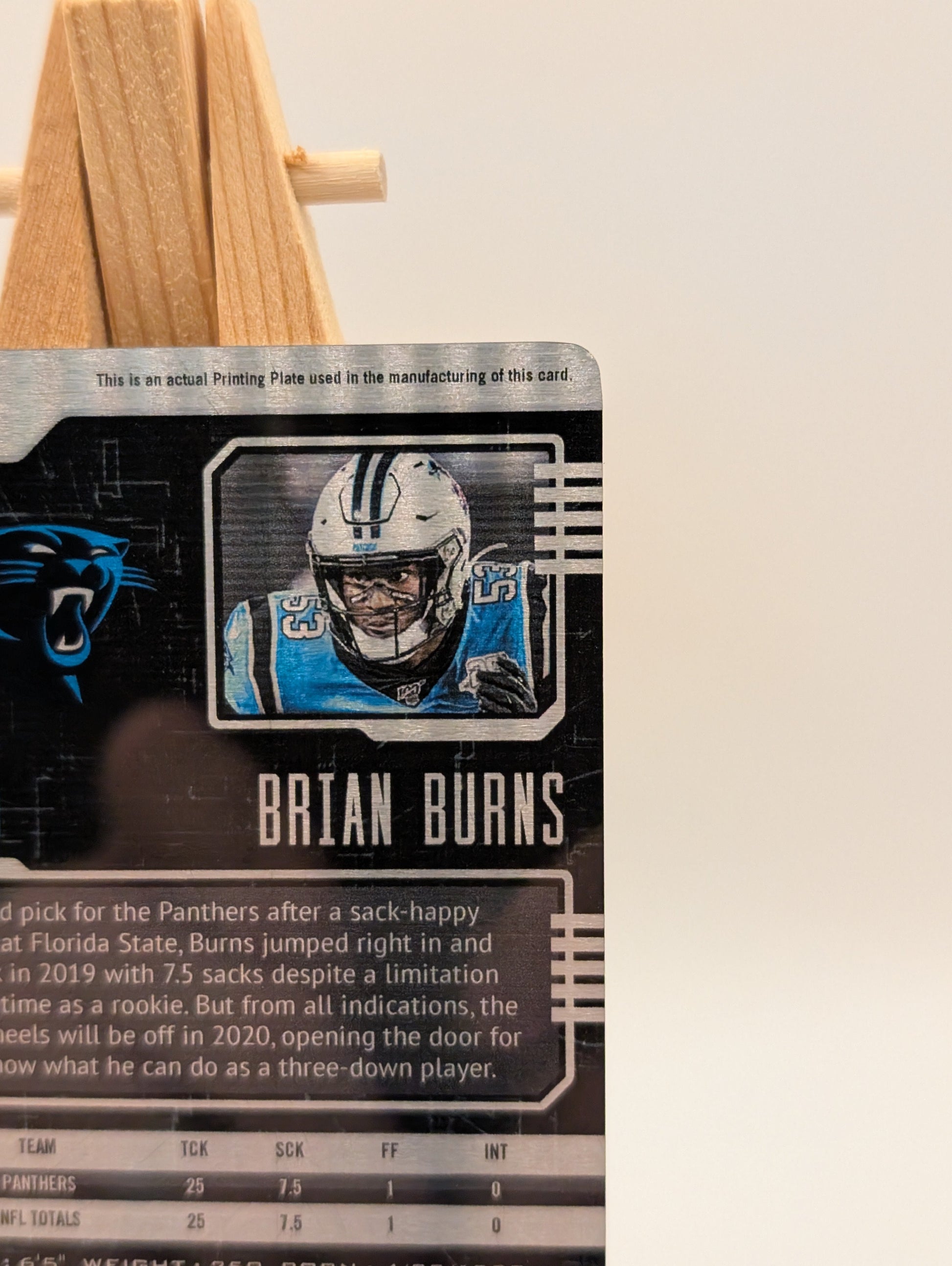 2020 Football Panini Playbook Brian Burns 1/1 Panthers #80 One of One Auto FRENLY BRICKS - Open 7 Days