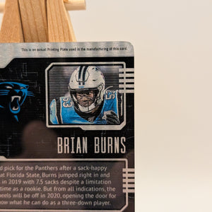 2020 Football Panini Playbook Brian Burns 1/1 Panthers #80 One of One Auto FRENLY BRICKS - Open 7 Days