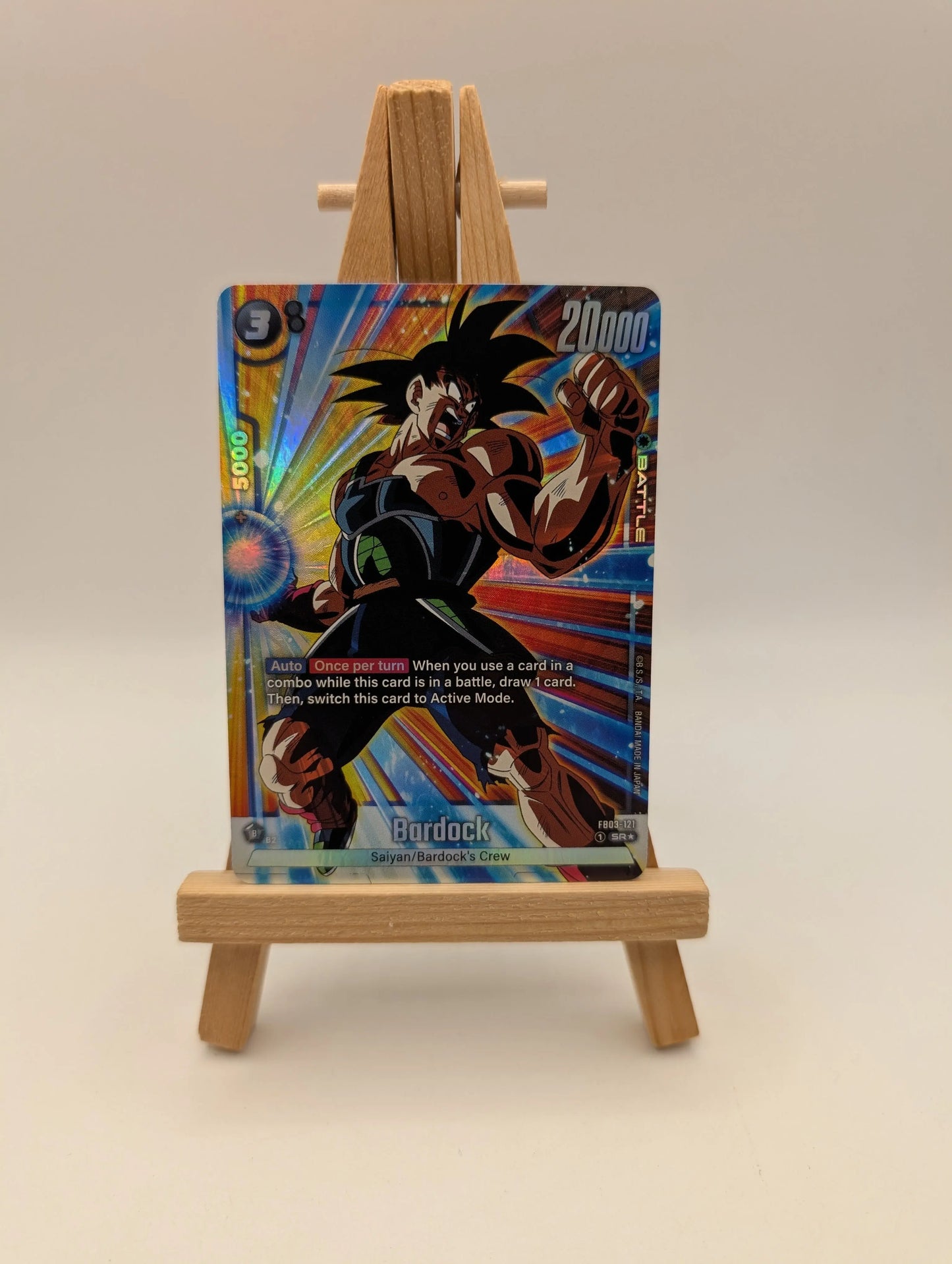 Bardock SR☆ Alt Art FB03-121  - DragonBall Fusion World M/NM FRENLY BRICKS - Open 7 Days