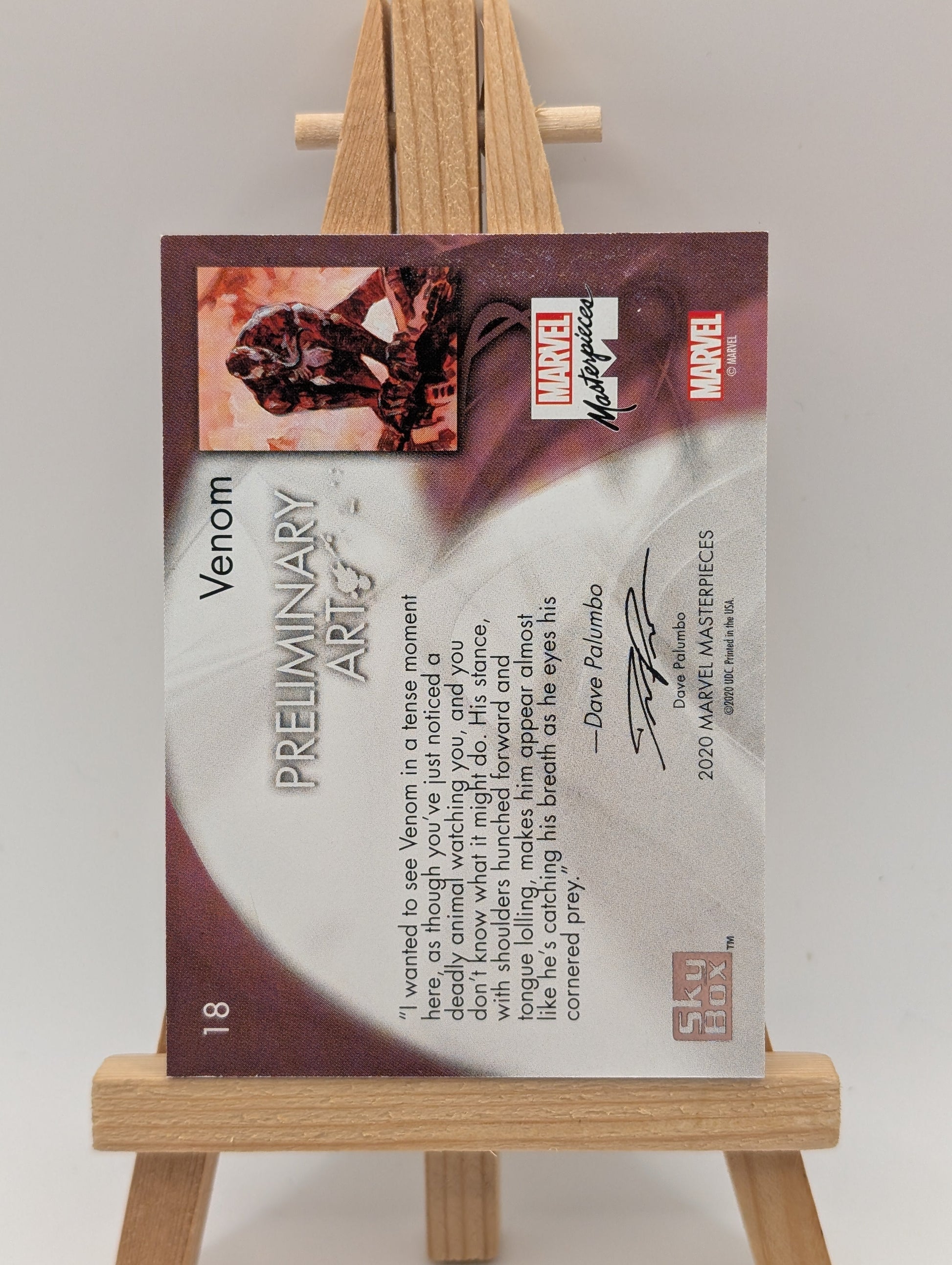 2020 Upper Deck Marvel Masterpieces Level 1 Preliminary Art Venom #18 cj4 FRENLY BRICKS - Open 7 Days
