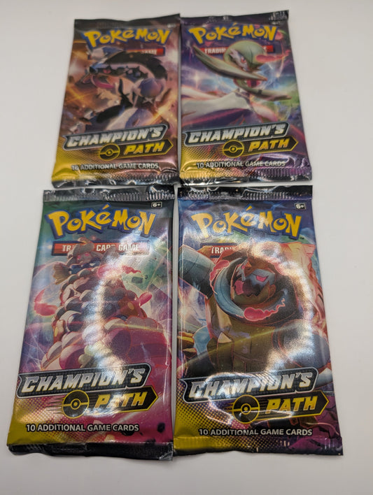 Pokémon TCG - Champions Path Booster Pack x4 - Art Set Sealed FRENLY BRICKS - Open 7 Days