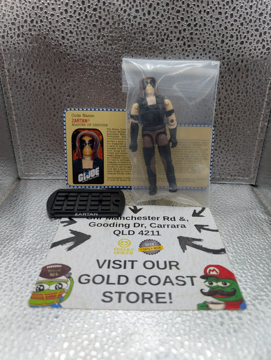 GI JOE~ 2001 ZARTAN ~ SPY EXCELLENT~ 100% complete & CARD 2000 FRENLY BRICKS - Open 7 Days