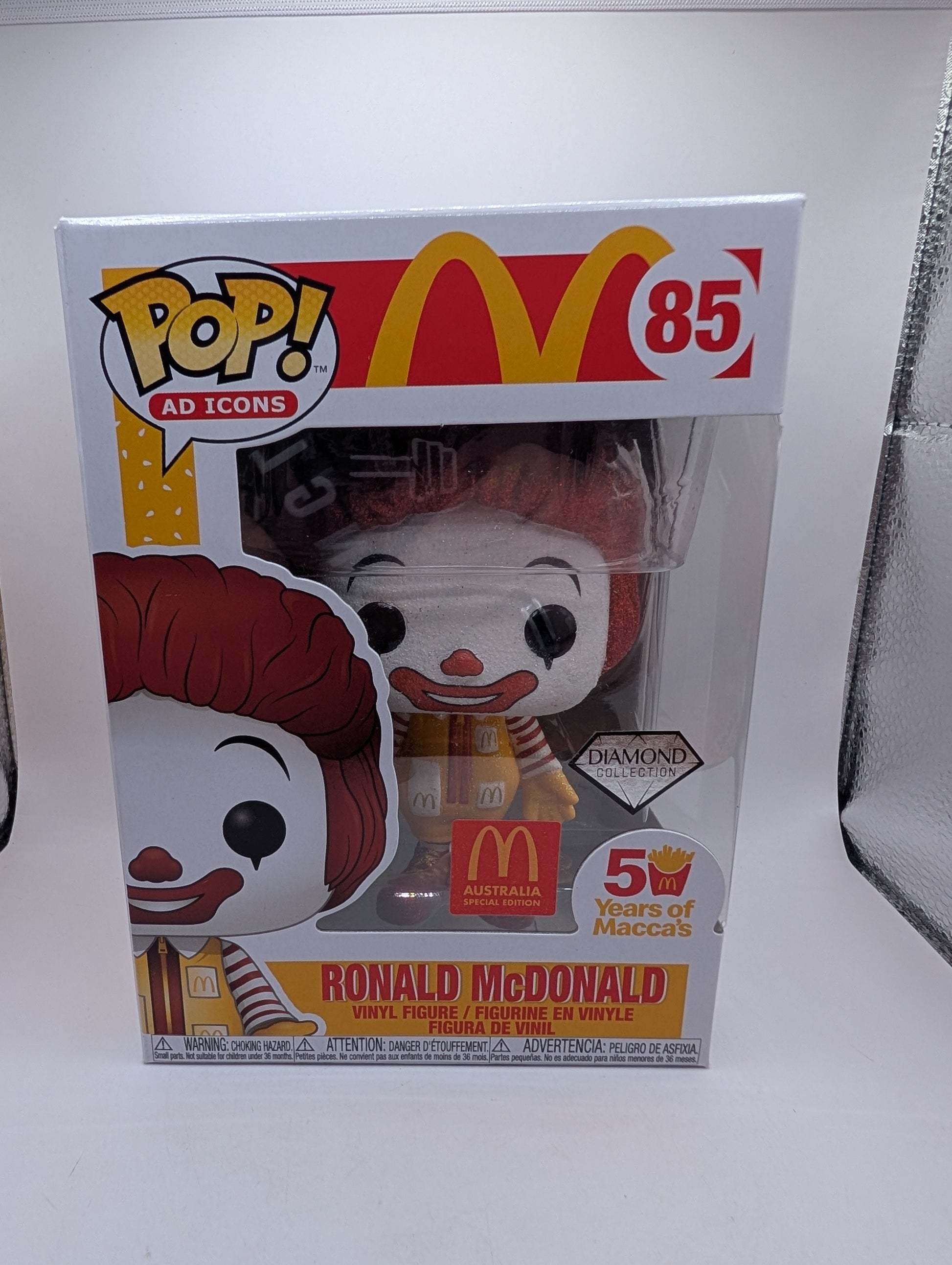 Funko Pop Ronald McDonald #85 Diamond Collection AU Exclusive FRENLY BRICKS - Open 7 Days