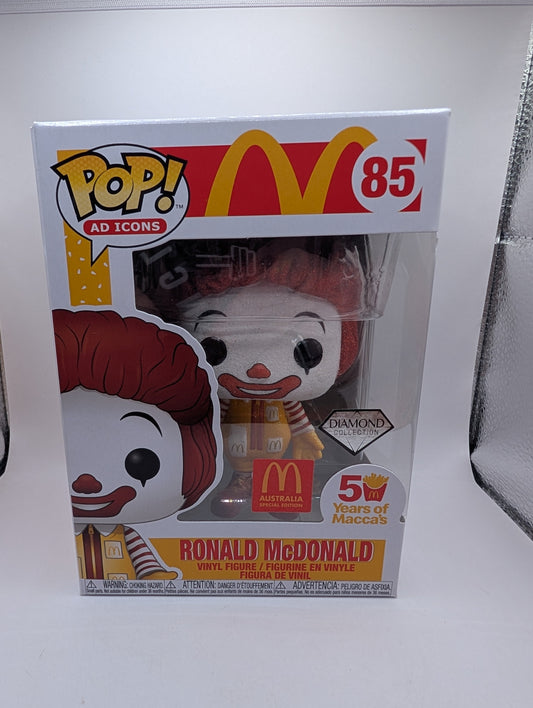 Funko Pop Ronald McDonald #85 Diamond Collection AU Exclusive FRENLY BRICKS - Open 7 Days