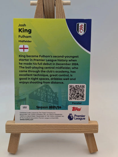 2025-26 Topps Premier League Josh King Rookie Card Gold /50 FRENLY BRICKS - Open 7 Days