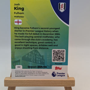 2025-26 Topps Premier League Josh King Rookie Card Gold /50 FRENLY BRICKS - Open 7 Days