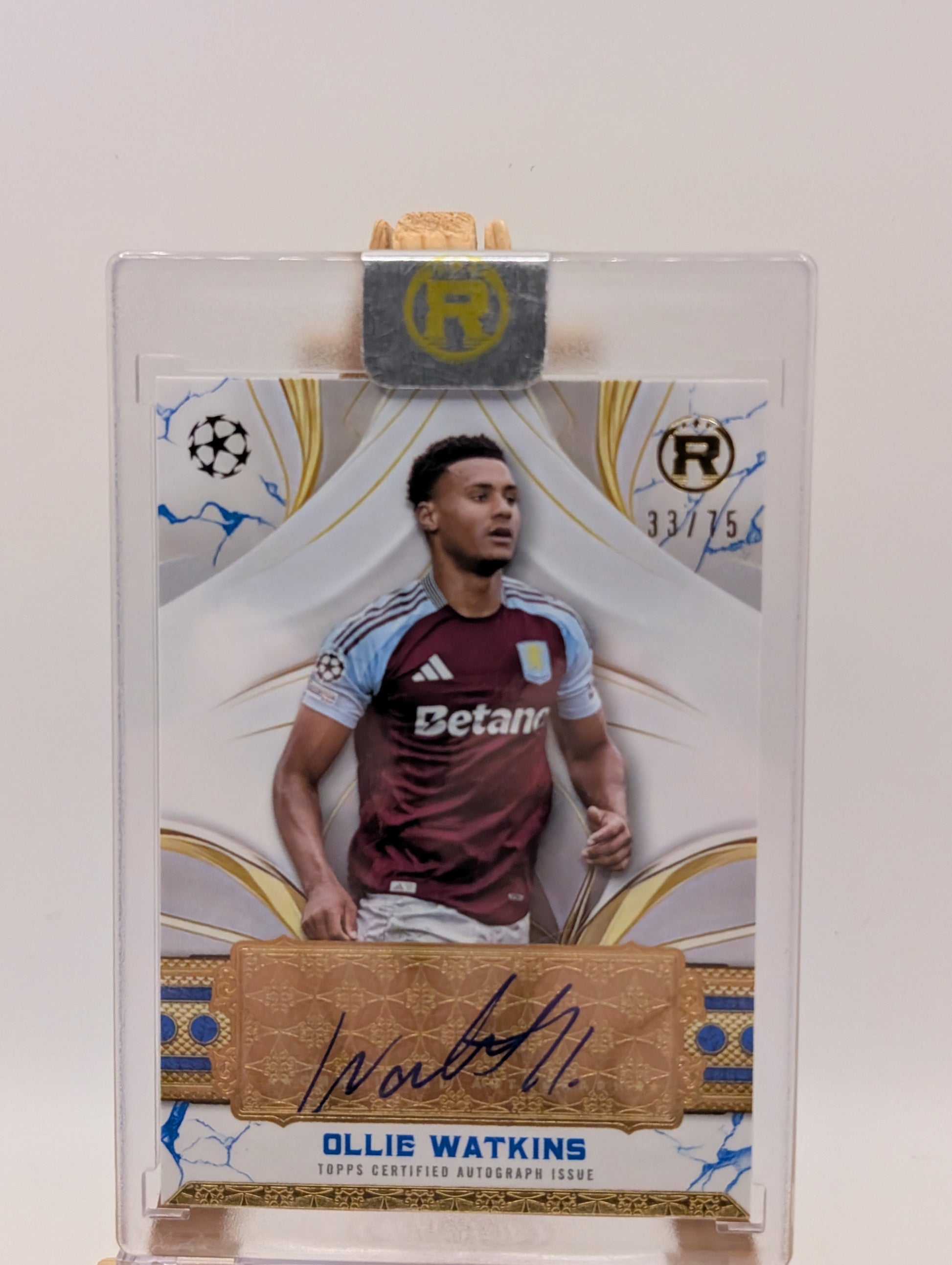 2025 Topps Reverence UCC UEFA ASTON VILLA OLLIE WATKINS Sealed Auto /75