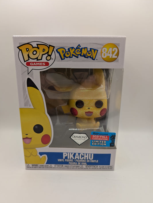 Funko Pop! Vinyl: Pikachu Pokemon Diamond Limited Edition #842 FRENLY BRICKS - Open 7 Days