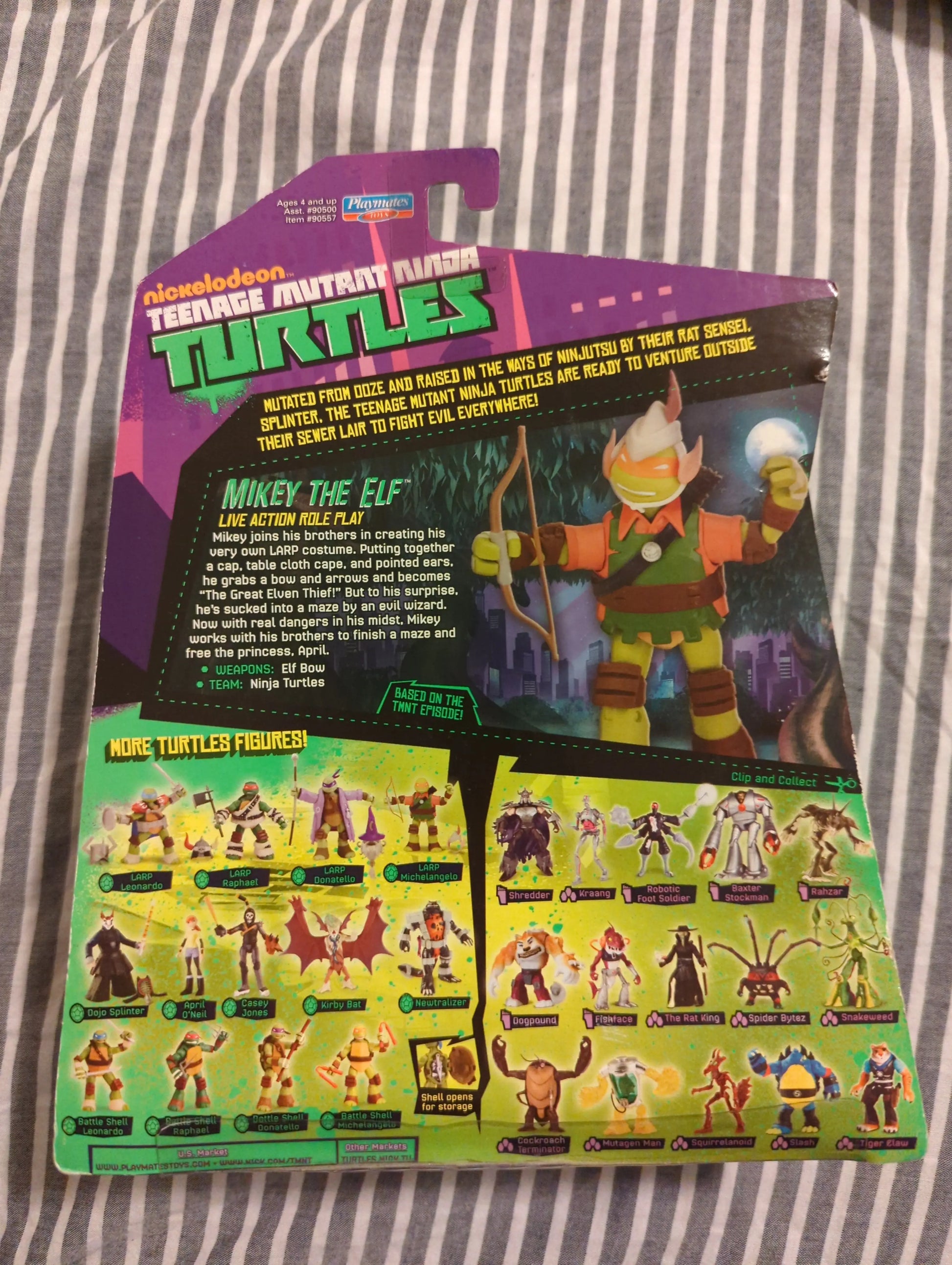 NICKELODEON PLAYMATES TEENAGE MUTANT NINJA TURTLES TMNT MIKEY THE ELF FIGURE NEW FRENLY BRICKS - Open 7 Days