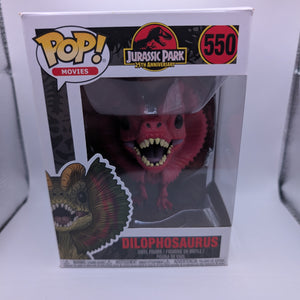 Dilophosaurus Red 550 Funko Pop Vinyl - Jurassic Park FRENLY BRICKS - Open 7 Days